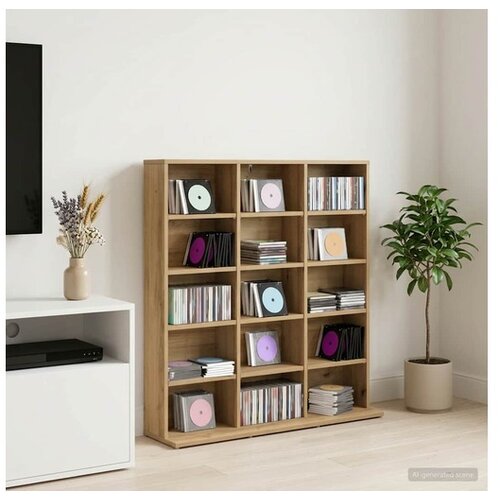 VidaXL CD ormar Hrast artisan 96 x 23 5 x 97 5 cm Konstruirano drvo - Hrast artisan 1 96 x 23 5 x 97 5 cm Slike