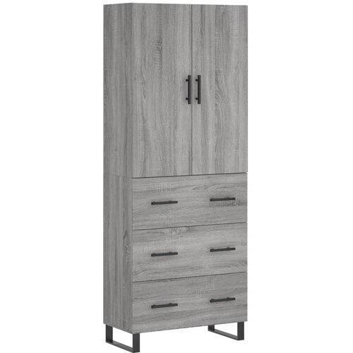 Maison Chic Visoka Komoda - Predalnik siva sonoma 69,5x34x180 cm inženirski les, (21722118) Slike