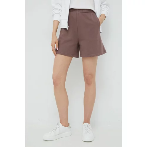 GAP Kratke hlače za žene, boja: ljubičasta, glatki materijal, visoki struk