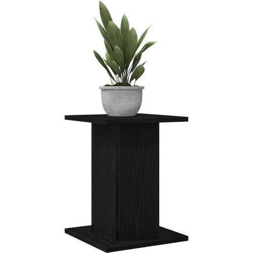 vidaXL Stojalo za rastline Črni hrast Les 30 x 30 x 40 cm Cene