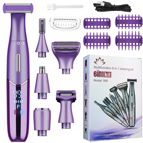 INF 5-v-1 Ženski prirezovalnik dlak: Natančno in nežno urejanje Purple, (22149061) Cene