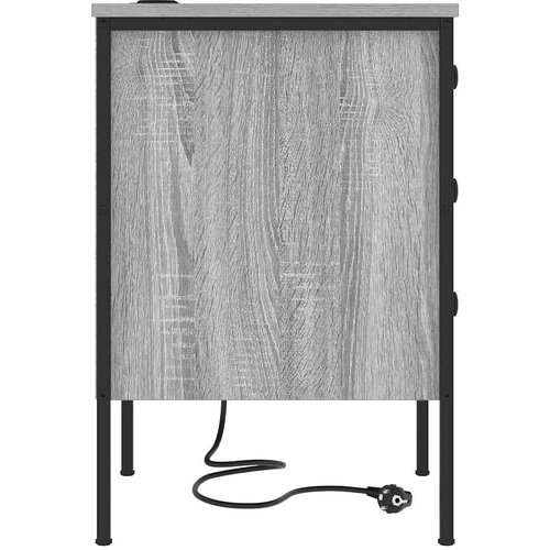  Noćni ormar 2 pcs Siva Sonoma 42 x 41 x 61 cm Konstruirano drvo Slike