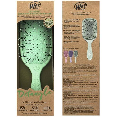 Wet Brush Go Green Thick Hair Paddle Detangler ravna četka za ra&scaron;če&scaron;ljavanje Green Cijene
