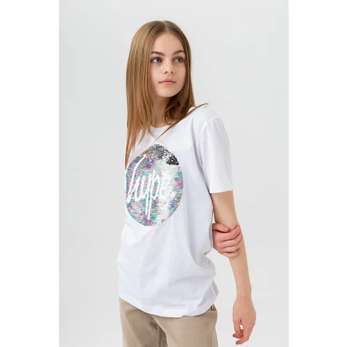 HYPE Dječja pamučna majica kratkih rukava boja: bijela