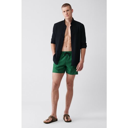 Avva Men's Green Quick Dry Standard Size Flat Swimwear Marine Shorts Slike