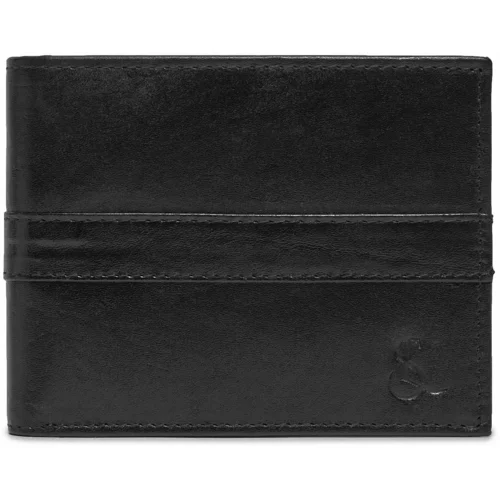 Semiline Velika moška denarnica P8265-0 Črna