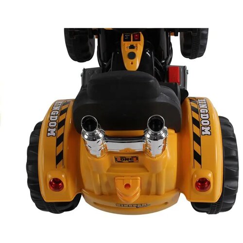 Lean Toys Baterijski traktor z žlico Oranžna Slike