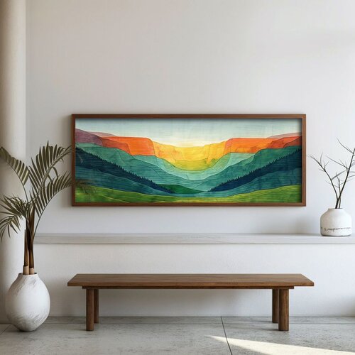 WALLXPERT FAH065-150 Multicolor Decorative Framed MDF Painting Cene