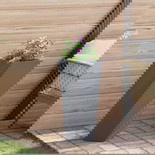 vidaXL Cvetlično korito Antracit 30 x 30 x 75 cm Jeklo Cene