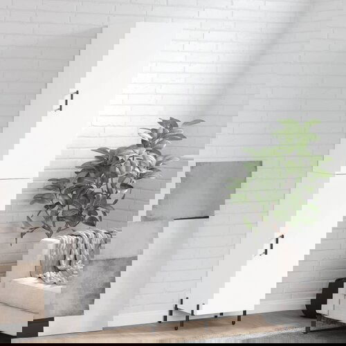 vidaXL Visoka omara bela 34,5x34x180 cm inženirski les Cene