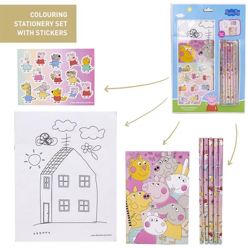 Peppa Pig STATIONERY SET COLOREABLE