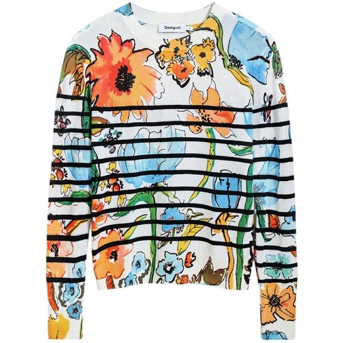 Desigual Puloverji JERS_LEKNES 25SWJF21 Bela Slike