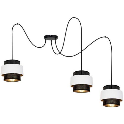  Visilica na sajli NESS 3xE27/60W/230V u obliku pauka, crna/bela Cene