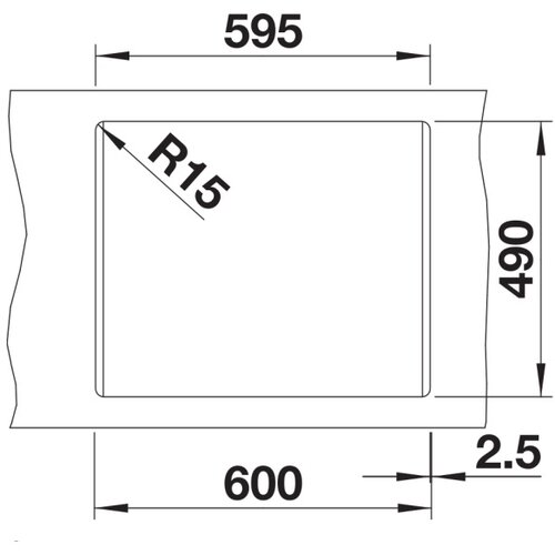 Blanco sudopera naya 6 crna 615x510/200 mm Slike