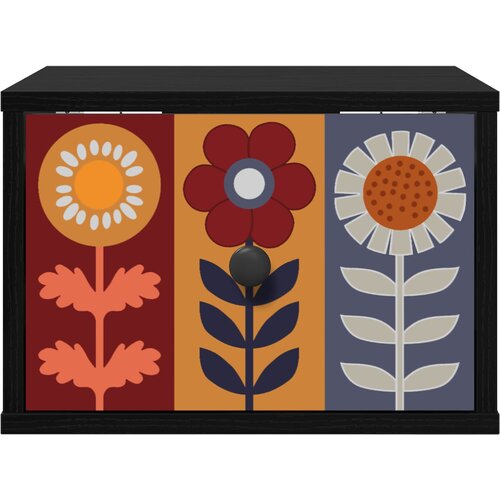  Wall-mounted noćni ormarić ESSEN Crni hrast 36 x 33 x 25 cm Slike