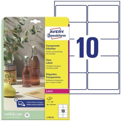 Avery Zweckform Etikete zweckform l7783 96x50,8mm 1/25 svetleče, (21290257) Cene