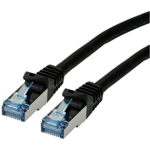 Roline 21.15.2853 RJ45 omrežni kabel\, patch kabel cat 6a s/ftp 3.00 m črna 1 kos, (20420130) Cene