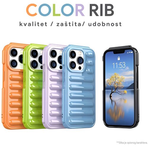  Torbica Color Rib za iPhone 15 6.1 siva Cene