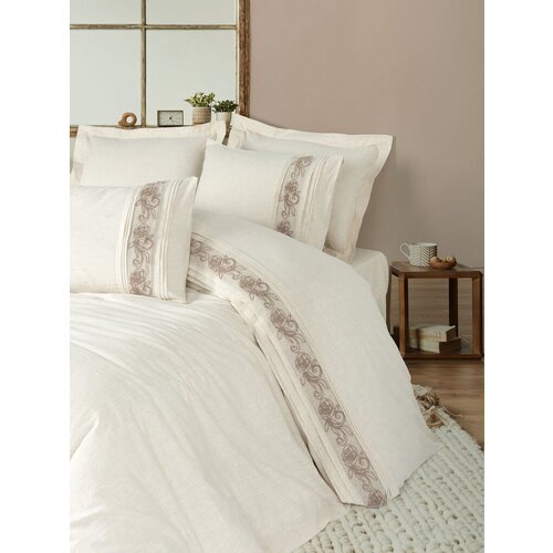 Lessentiel Maison komplet posteljine floro, 200x220 cm, krem Cene
