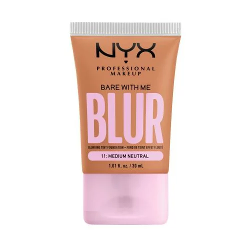 NYX Professional Makeup Bare With Me Blur Tint Foundation mat puder s srednjo prekrivnostjo 30 ml Odtenek 11 medium neutral