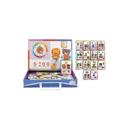 Smania magnetna slagalica TediGame - Sat (14 kartica i 120 kom) Slike