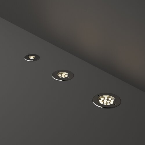 Ideal Lux- LED ugradna podna svetiljka FLOOR LED/12W/230V &amp;Oslash; 14 cm CRI 90 IP67 hrom Slike