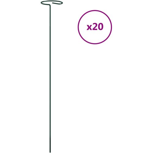 vidaXL Oporni stebri za vrtne rastline 20 kosov zeleni 40 cm jeklo, (21061818) Cene
