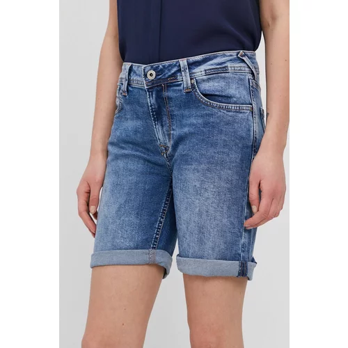 Pepe Jeans Traper kratke hlače za žene, boja: plava