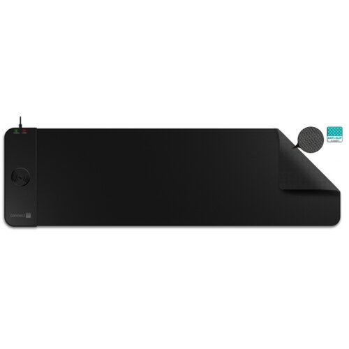 Connect IT CMP-2500-LG - Podloga za tastaturu i mi&amp;scaron;a sa Qi bežičnim punjenjem, 80x30 cm Slike