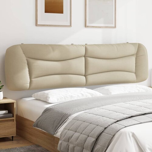 vidaXL Vzglavna stranica krem 200 cm blago Cene