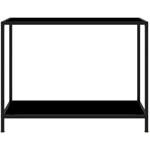 Maison Chic konzolna miza - miza ob steni črna 100x35x75 cm kaljeno steklo, (21786088) Cene