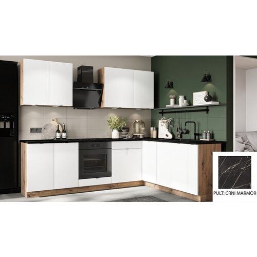 Stolkar KUTNI KUHINJSKI SASTAV GIANNA 200x260 CM - CRNI MARMOR Cijene