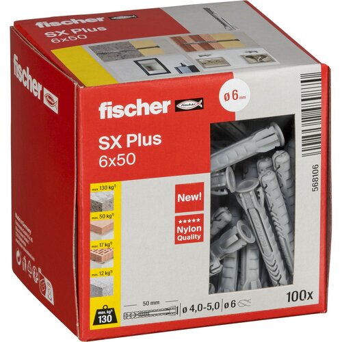 Fischer D&amp;uuml;bel SX Plus 6x50 100 St. Slike