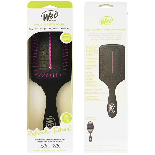 Wet Brush Paddle Detangler krtača za vse tipe las Black 1 kos Cene