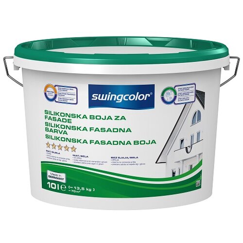SWINGCOLOR Silikonska boja za fasadu (Bijele boje, 10 l) Cijene