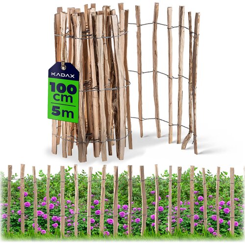 KADAX Ograja iz leskovih letev, zložljiva za&scaron;čitna vrtna ograja 500x100 7-9 cm, (5000358194) Cene