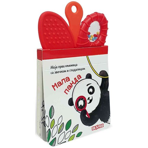 Dexyco Moja knjižica sa zvečkom i glodalicom, mala panda Slike