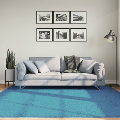 vidaXL Preproga OVIEDO s kratkimi vlakni turkizna 200x200 cm Cene