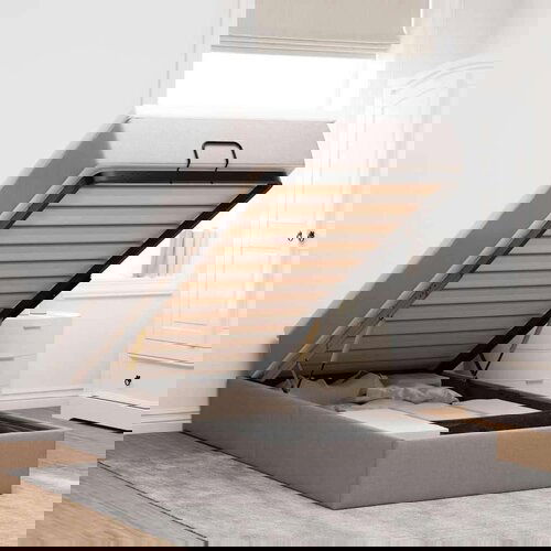 vidaXL Otomanski posteljni okvir z vzmetnico taupe 80x200 cm blago Cene