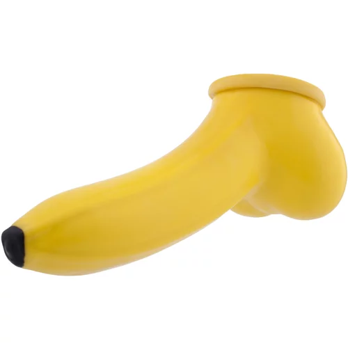 Toylie Latex Penis Sleeve Banana 15cm Yellow