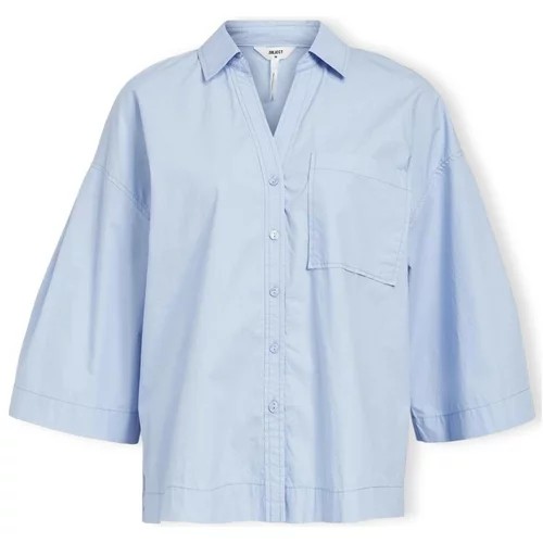 .OBJECT Topi & Bluze Demi Shirt 3/4 - Brunnera Blue Modra