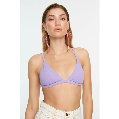 Trendyol Lilac Triangle Bikini Top