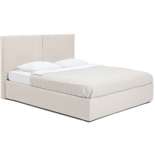 Bonami Selection Bež tapecirani bračni krevet s podnicom i prostorom za odlaganje 180x200 cm Thessa Bold – Cijene