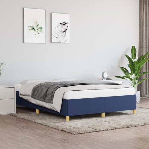  Za krevet plavi 140 x 190 cm od tkanine Slike