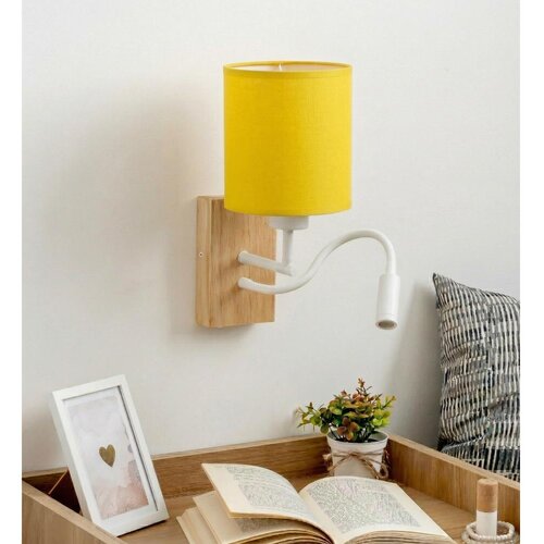  Brilagi - LED zidna lampa NUBILA WOOD 1xE27/25W/230V + LED/3W hrast/bela/žuta Cene