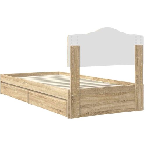  Krevet s od storage Sonoma hrast 75 x 190 cm Konstruirano drvo Slike