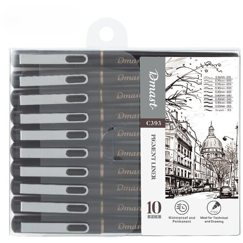 Dmast Set pigmentnih liner olovaka EC393, 10 komada Slike