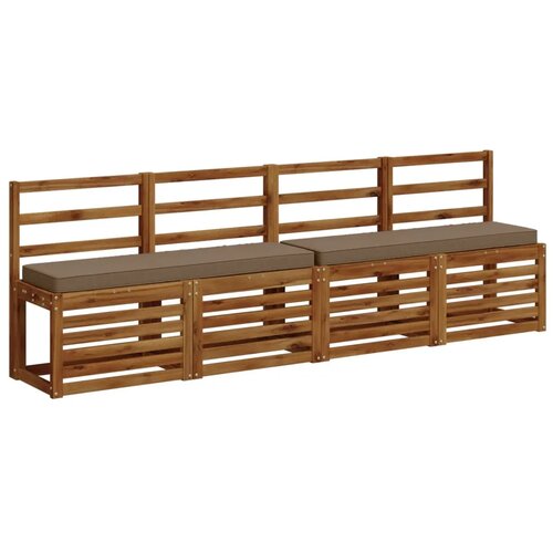  Jastučići za klupe - 2 dijela VUGHT 2 pcs 100% poliester - Taupe (melange) 120 x 30 cm 2 Cijene