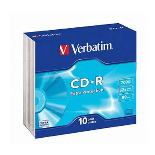  CD-R,VERBATIM, 700 MB,52X,10/1 EXTRA PRO.SLIM CASE