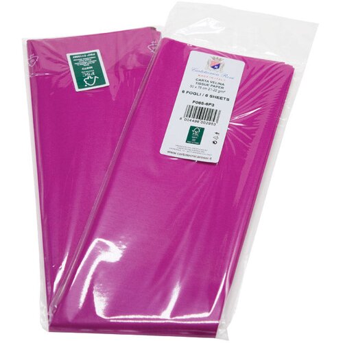  PAPIR UKRASNI TISSUE 50X76CM PK6 CARTOTECNICA ROSSI F065 FUKSIJA BLIS. Slike